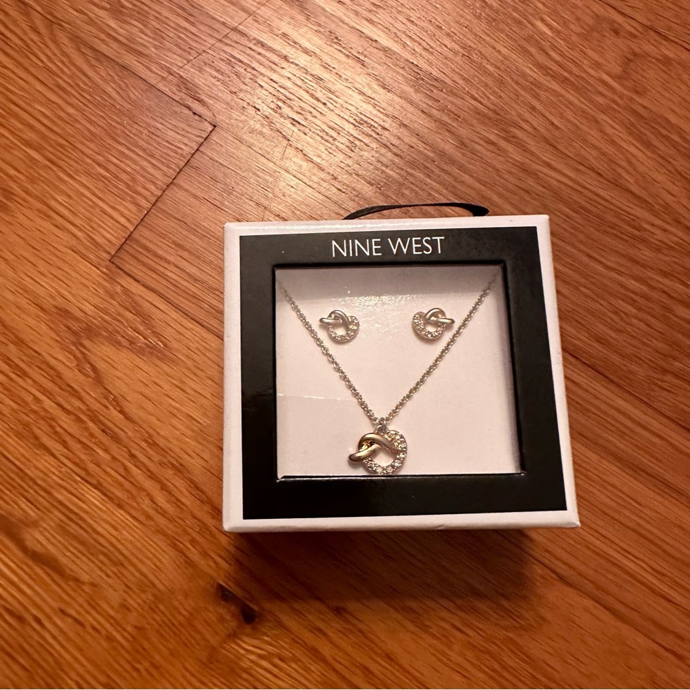 Nine West necklace and earrings set